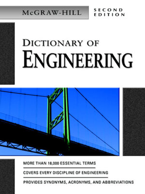 cover image of Dictionary of Engineering